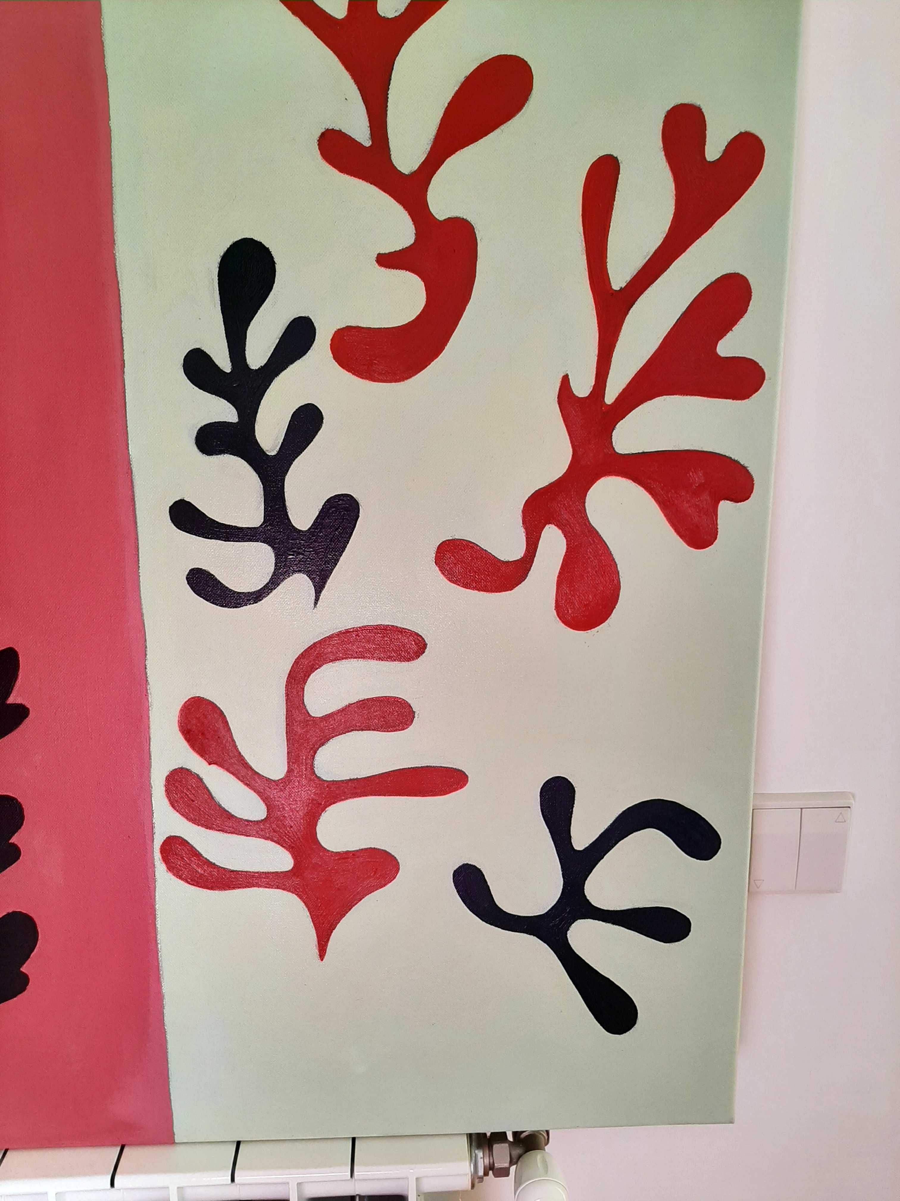 Quadro grande inspirado em Matisse 1m x 0,80m