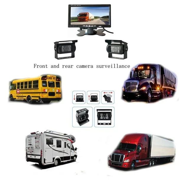 Kit 2 Câmaras Autocarro camião e autocaravana + Monitor LCD 7" NOVO