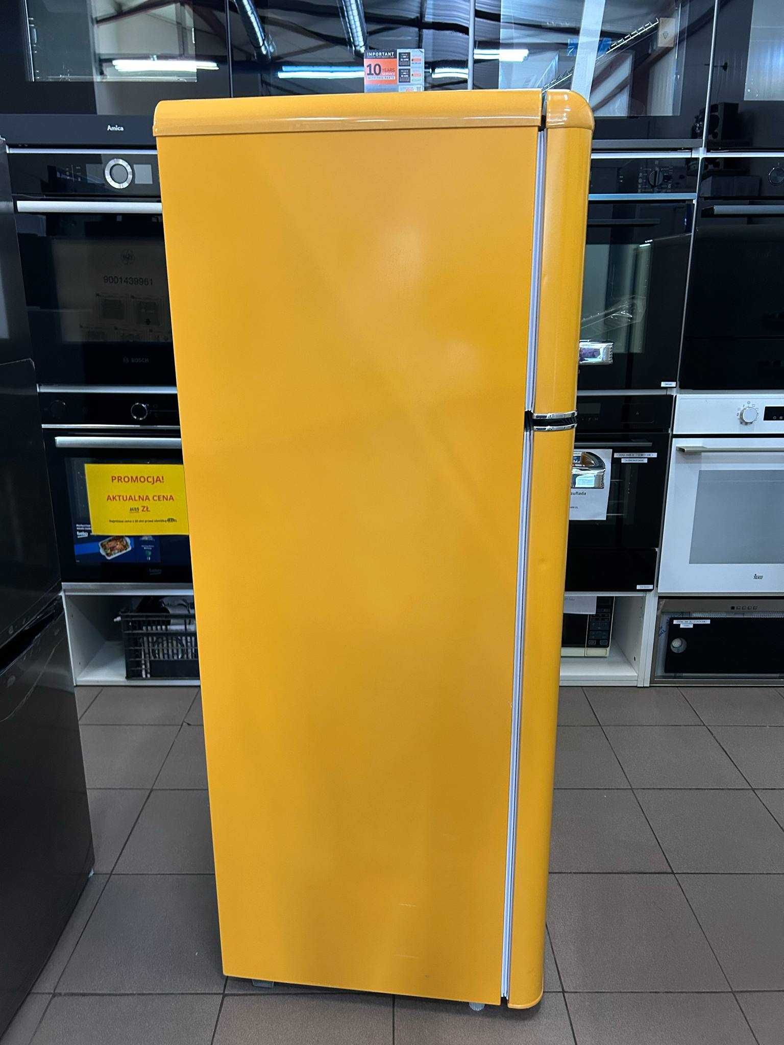 Lodówka Amica Żółta RETRO 144 cm wysokości Oferujemy transport