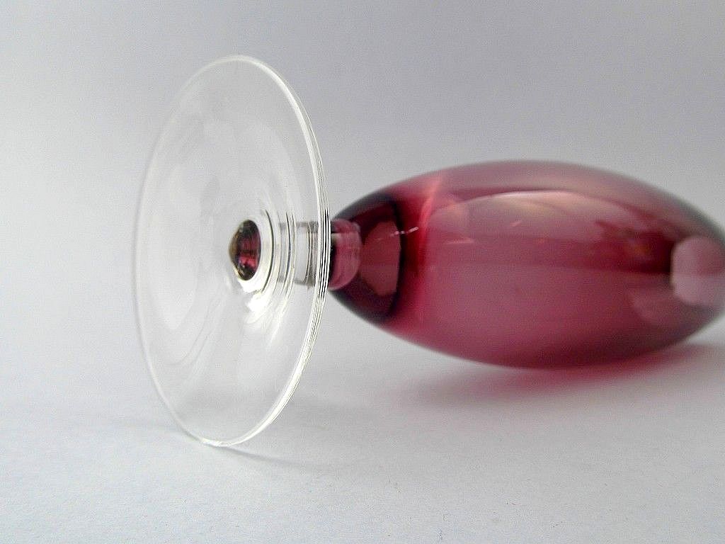 vintage 1960 szklany artystyczny wazon