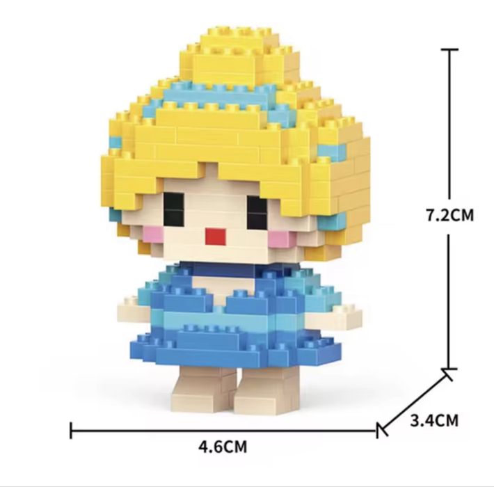 Figurki z mini klocków 4 postacie + gratis lisek w pudełku