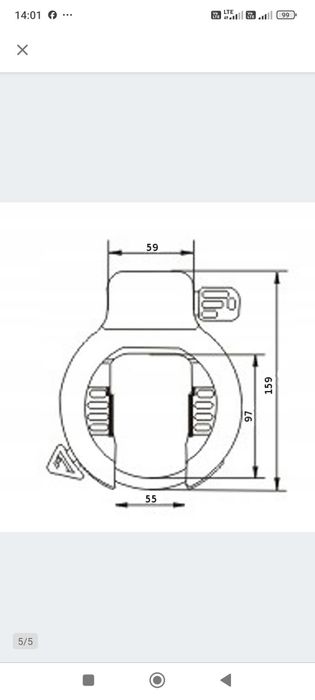 Blokada koła M-WAVE LOCK RING.Zapięcie rowerowe typu podkowa,nowa!