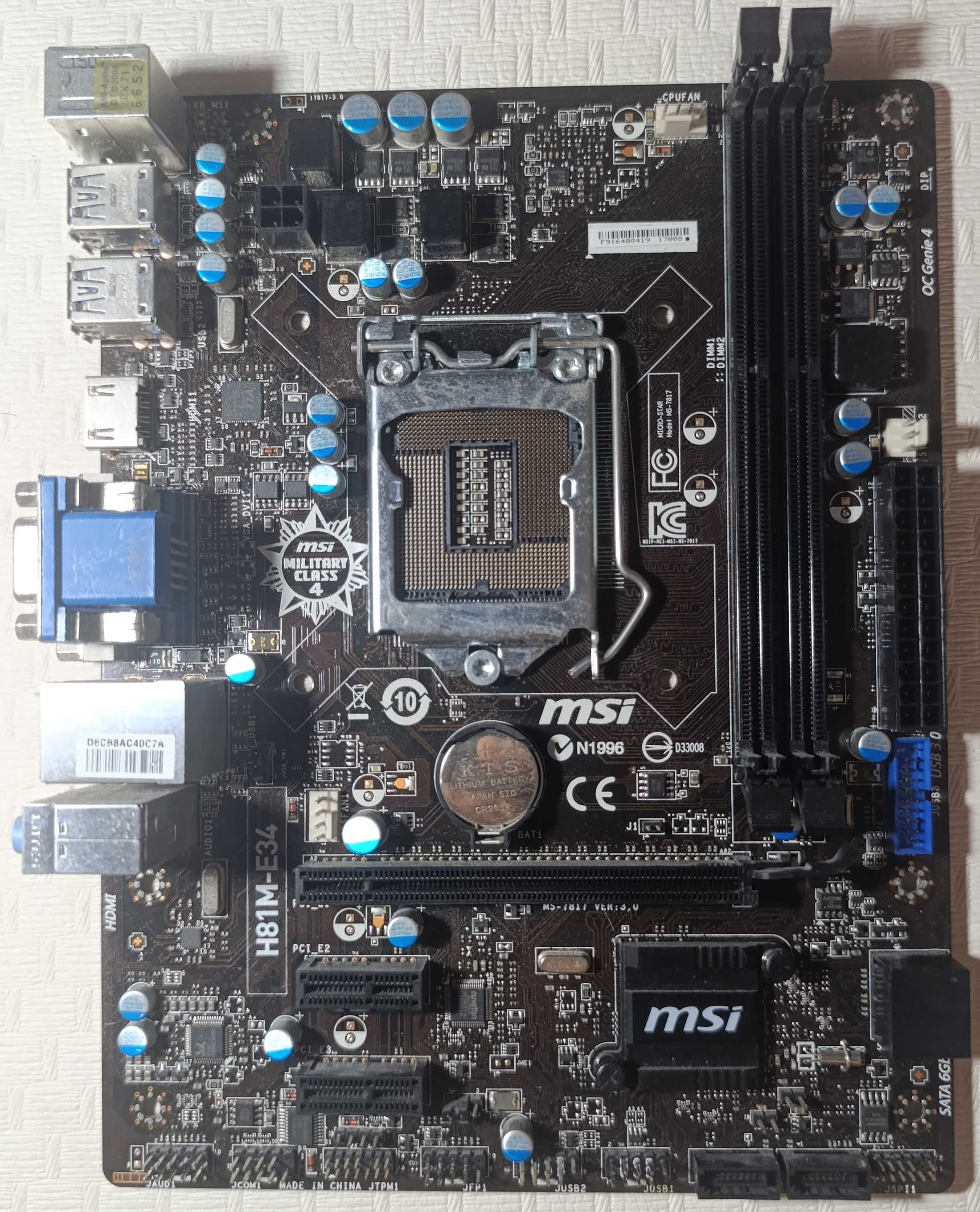 Bundle Intel ITX - MSI H81 / I5 4670 / Gskill Sniper 8Gb