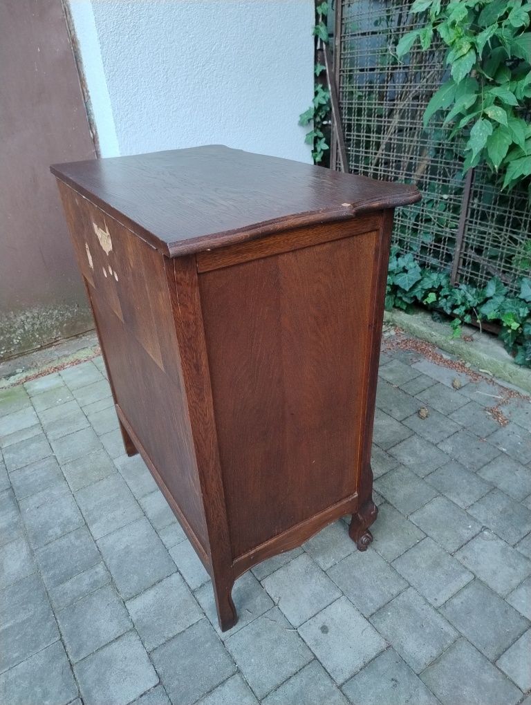 komoda prl biurko barek z drewna