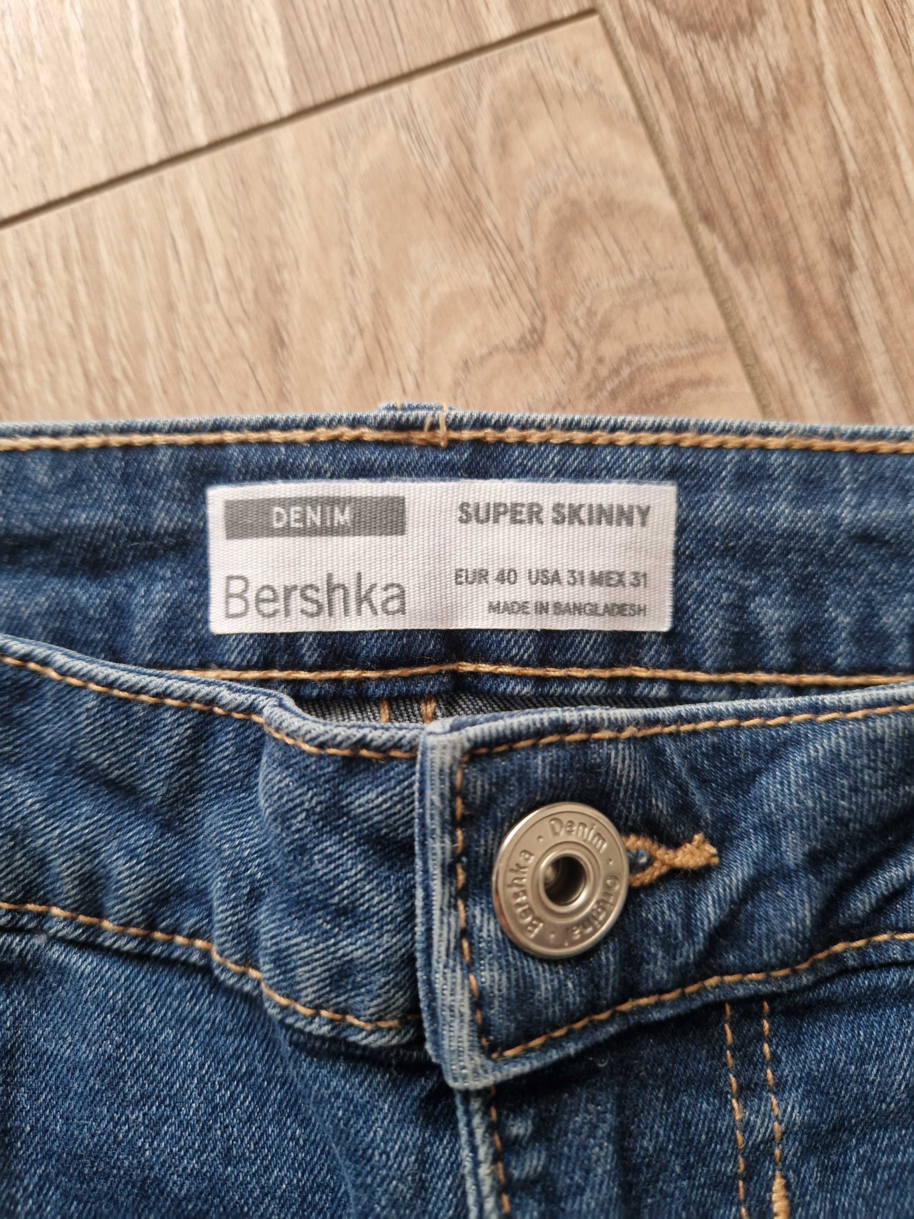 Spodnie męskie rurki roz 40 Denim Bershka