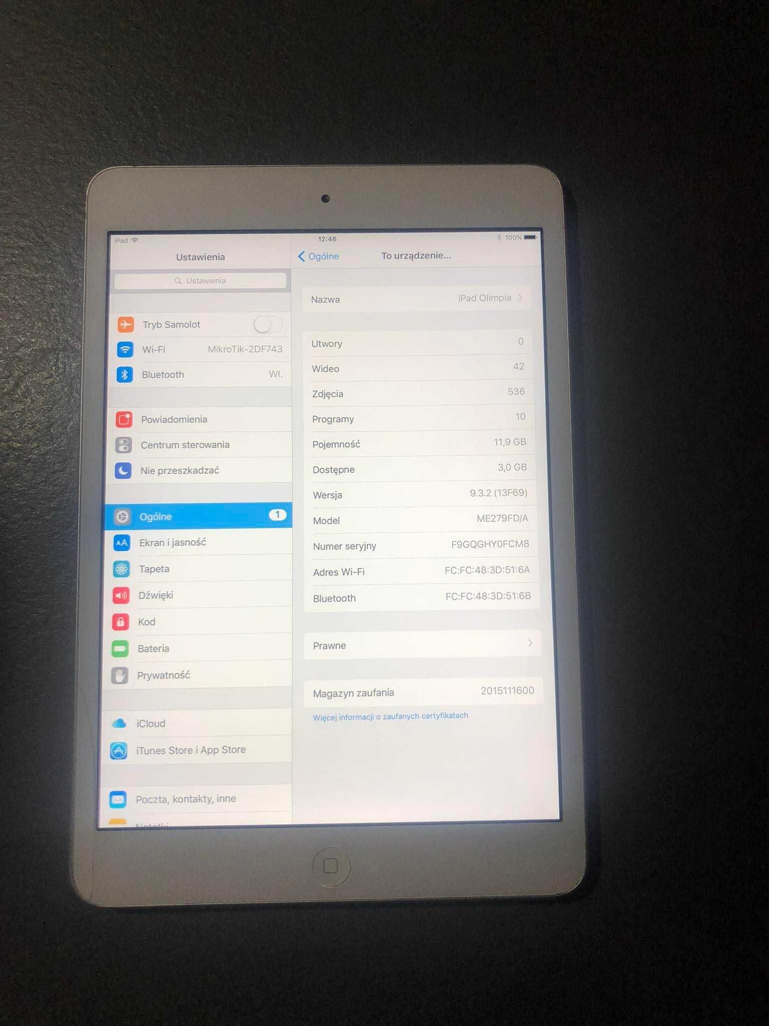 Tablet iPad Apple Retina Wifi Silver ME279FD/A