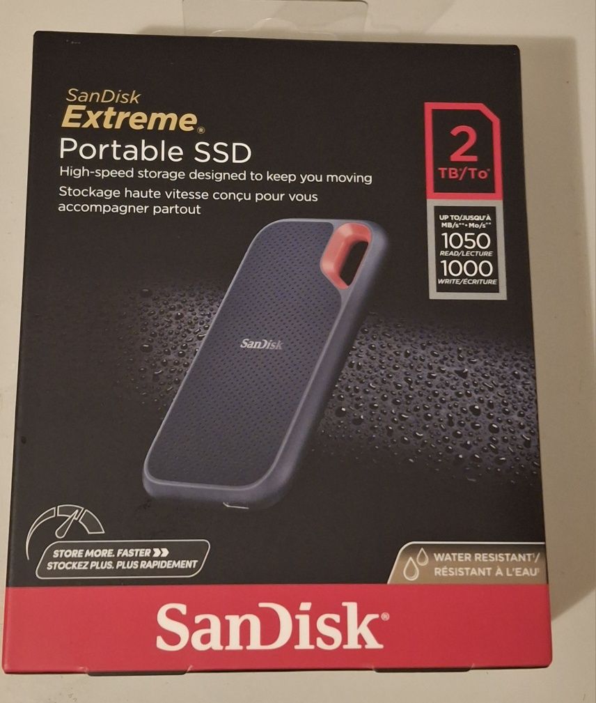 Disco Externo SANDISK Extreme (2 TB - USB Type-C - Preto)