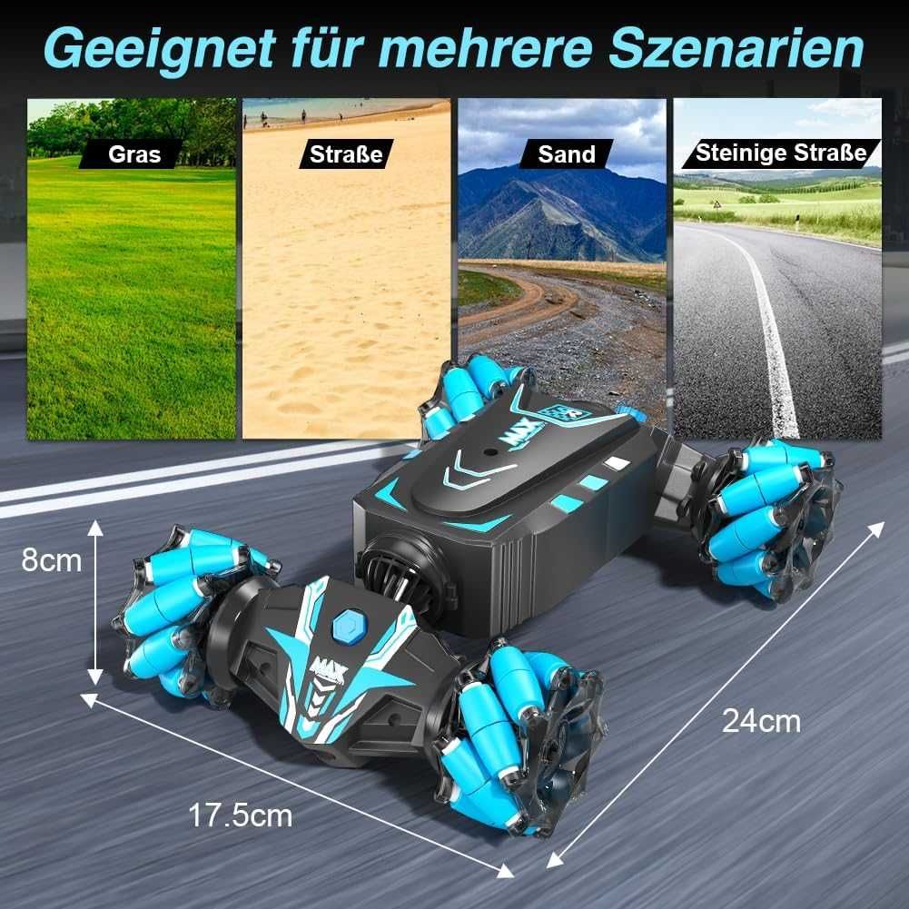 Samochód zdalnie sterowany RC TWIST STUNT Car 360° Gesty rąk Pilot 2w1