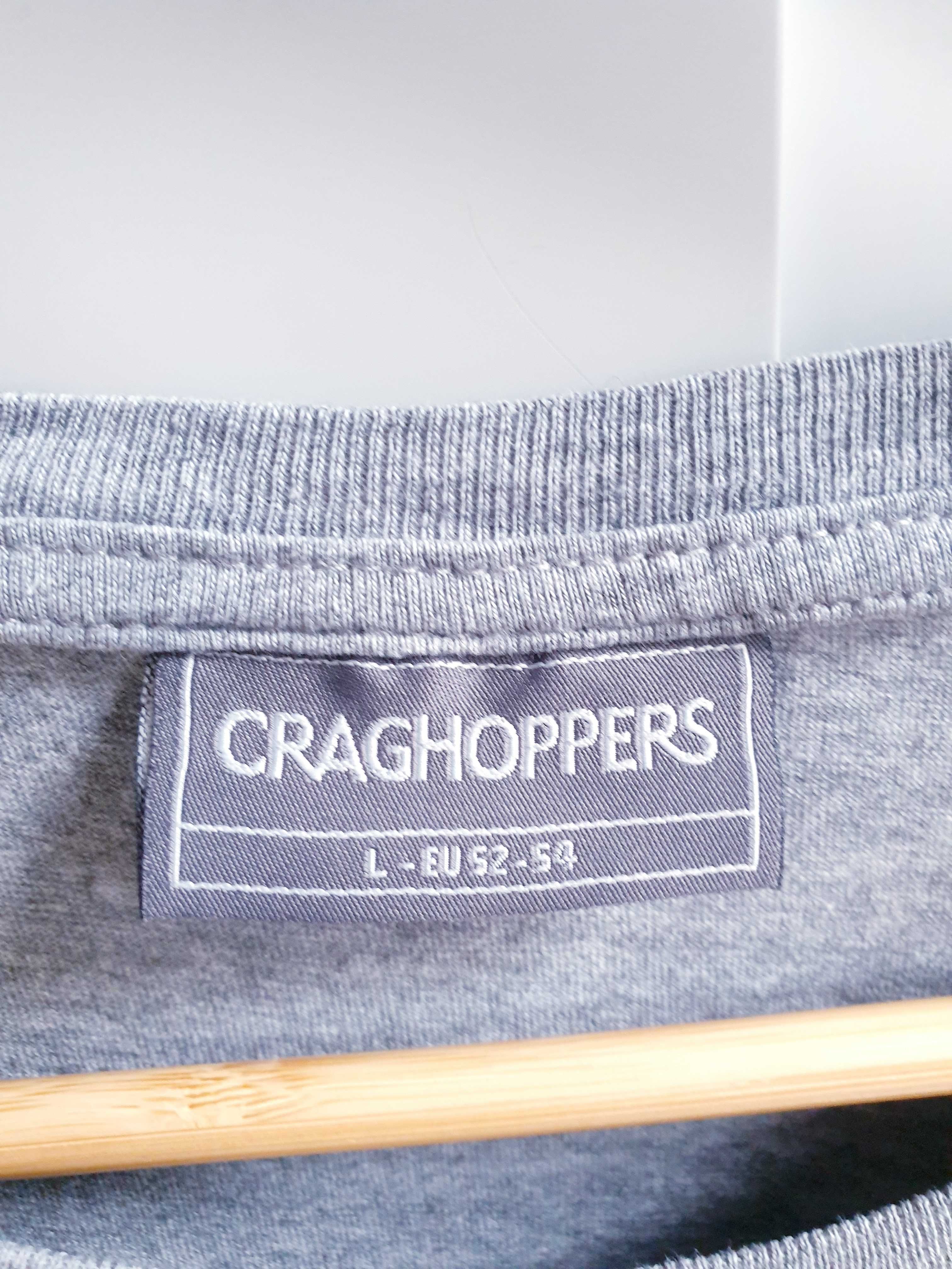 Szara koszulka t-shirt Craghoppers podróżnicza M L męska