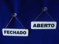 Aberto/ Fechado placa sinalética, (novo)