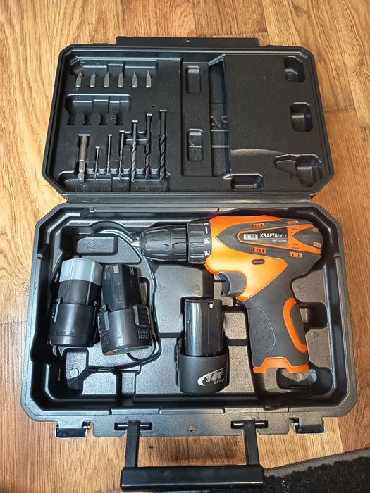 Wkrętarka Kraft&Dele KD-3066 + 3 akumulatory + zestaw bitów i wierteł