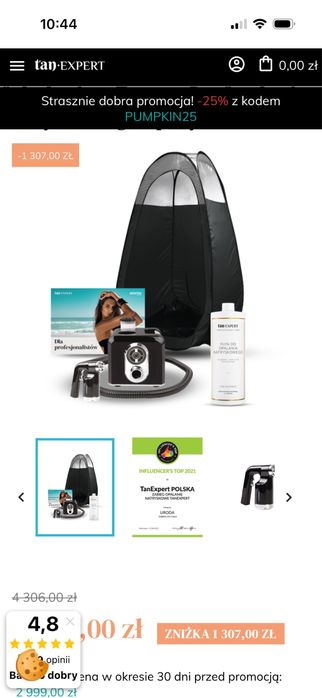 Sprzedam namiot do opalania natryskowego