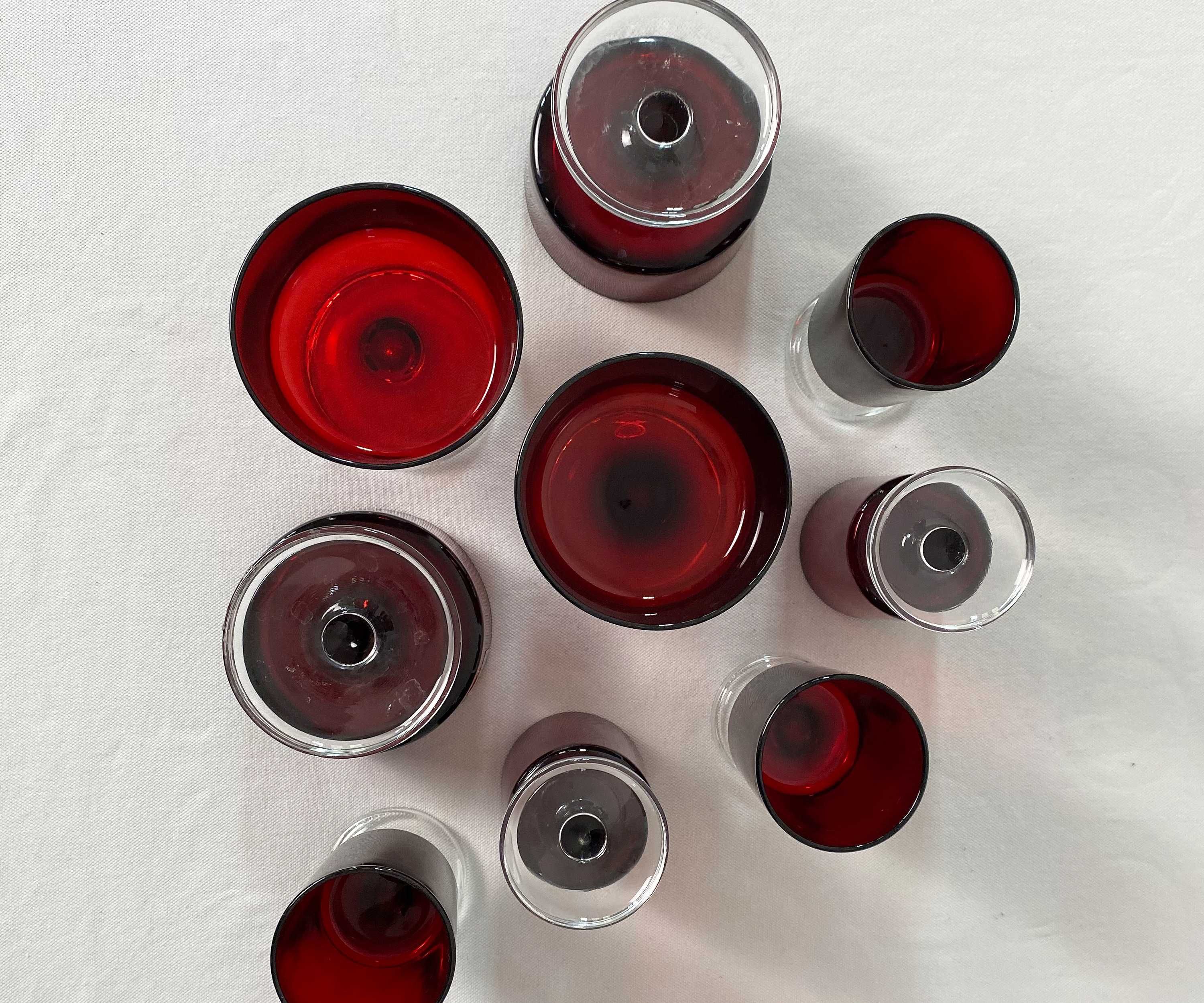 Zestaw szkło Luminarc "Cavalier Ruby Red" | 4 pucharki i 5 kieliszków