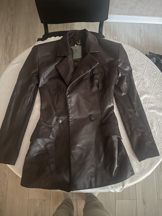 Шкіряний жакет бордовий новий Ochi est очі розмір S