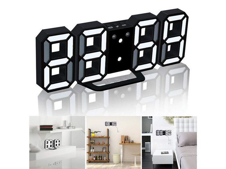 Zegar Budzik Led Elektroniczny Termometr Z Alarmem