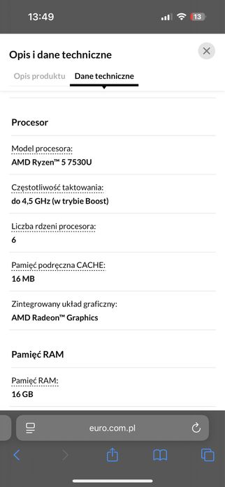 Laptop HP Pavilion 15-eh3412nw 15,6"