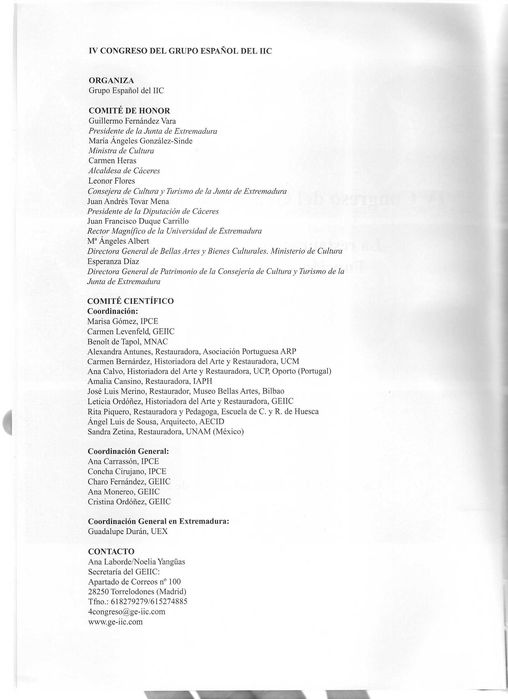Livro "La Restauración en el Siglo XXI", IV Congreso ... IIC