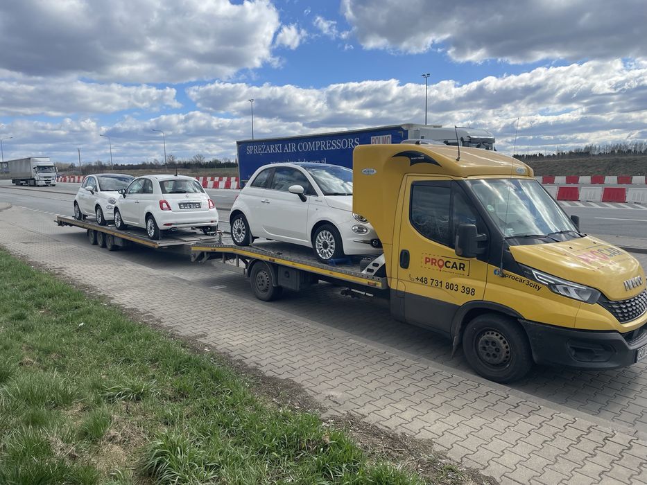 Wynajem przyczepy lawety na 2 auta