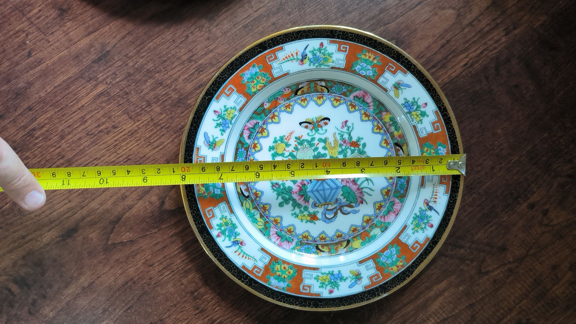 Chiński talerz ozdobny, dekoracyjny 20.5cm