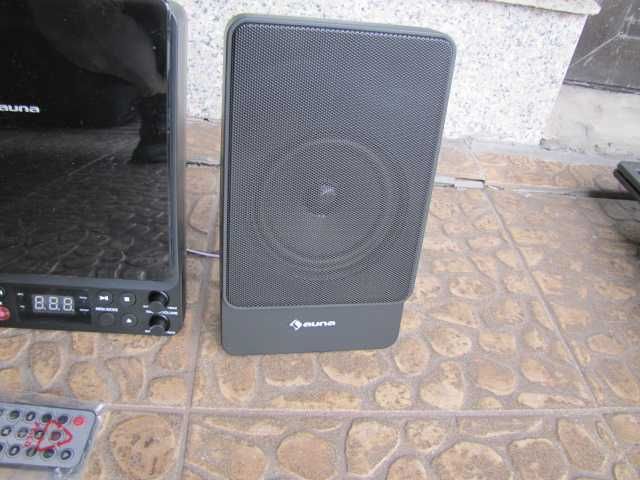 Wieża mikrowieża CD USB BT 2 głośniki pilot AUNA Microstar