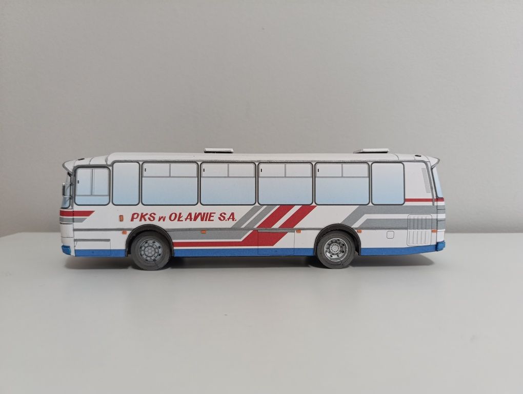 Model kartonowy duży autobus miejski Autosan H9  skala 1:43- tag cięża