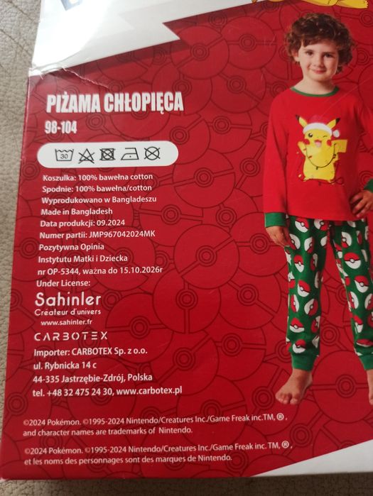 Piżama chłopięca Pokemon