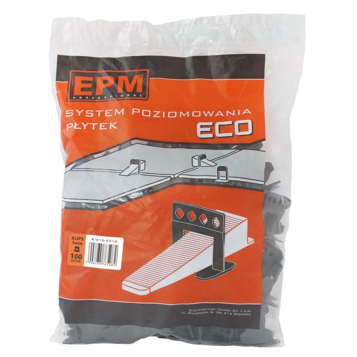 System Układania Płytek Eco 100 Klipsów 1Mm EPM
