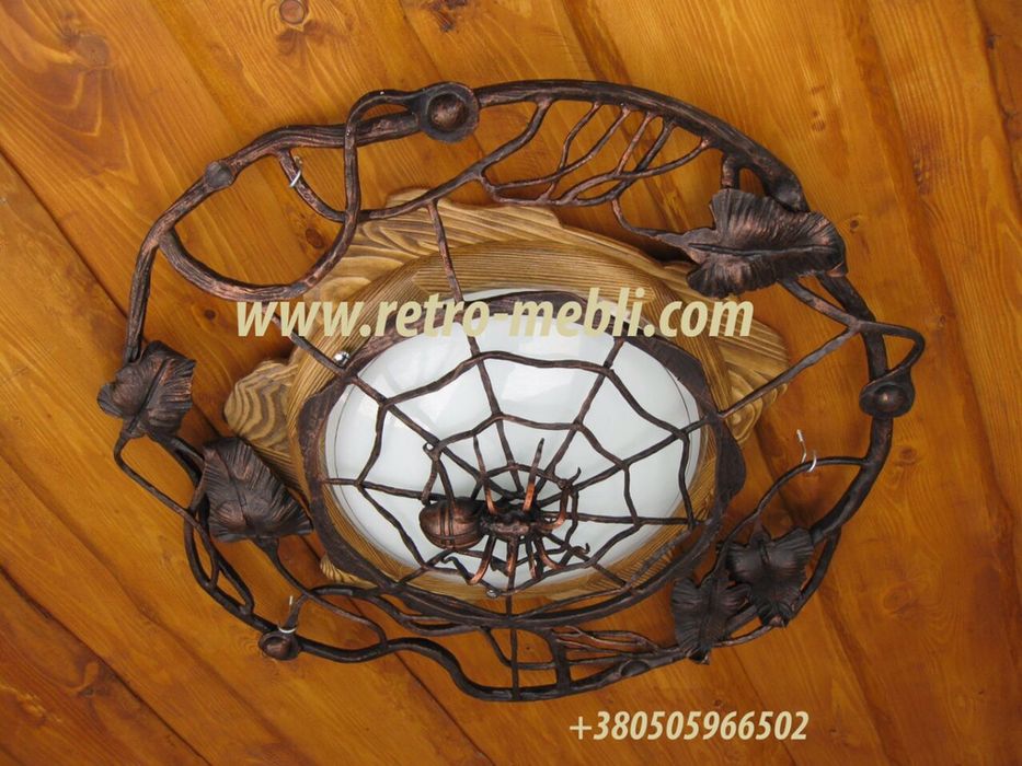 Ковані світильники. Художня ковка. Вироби з металу. Бра. Люстра.