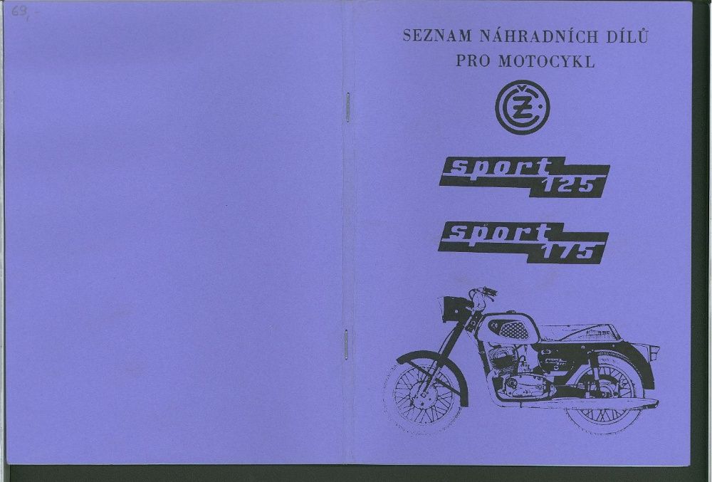 Katalog części motocykla Cezet 125 Cezet 175
