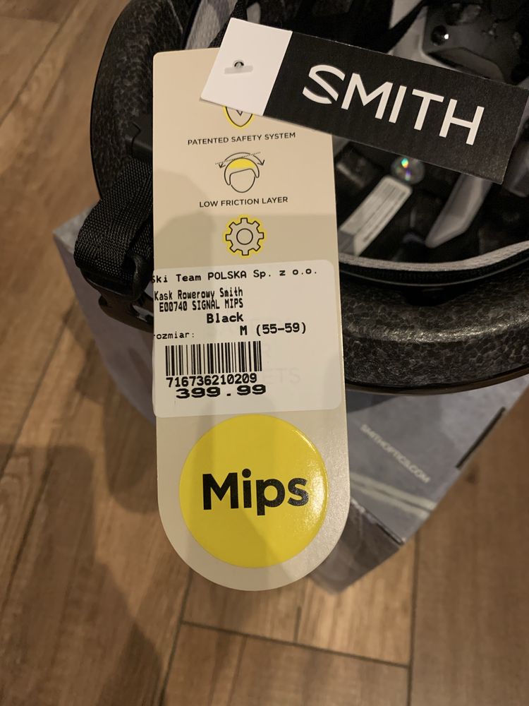 Czarny kask rowerowy SMITH Signal Mips 55-59