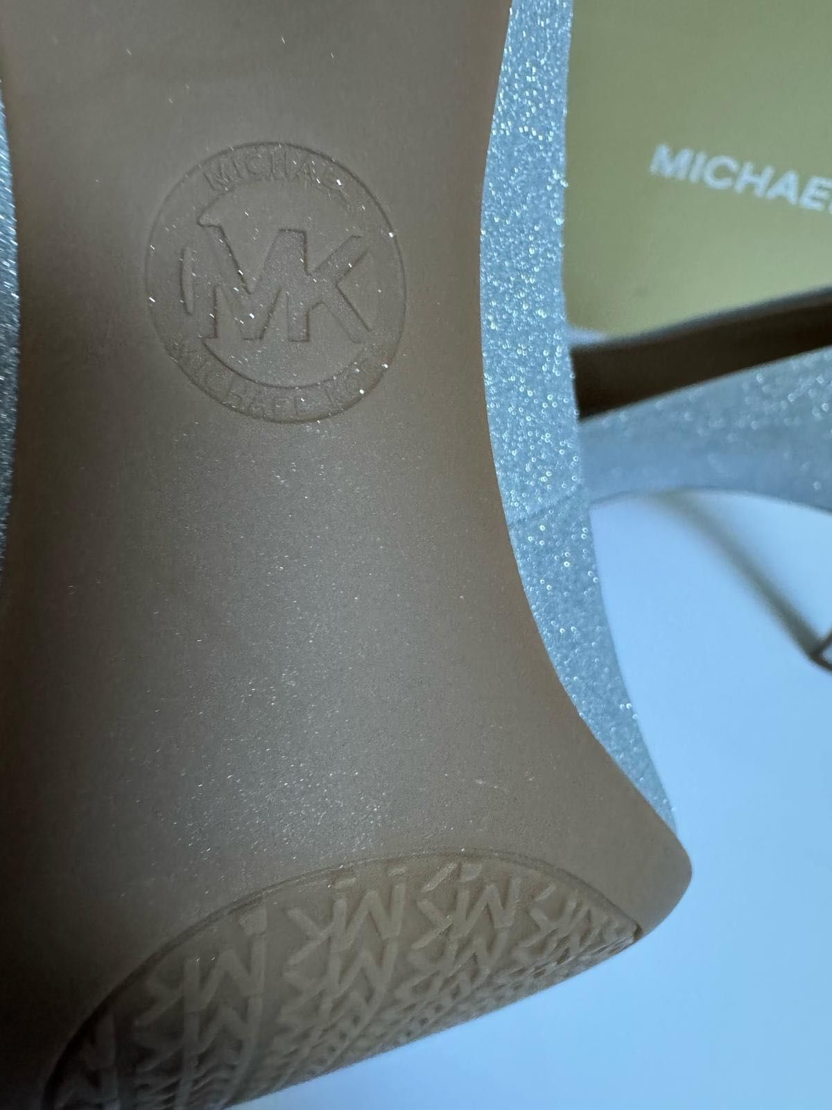 Nowe szpilki MICHAEL KORS srebrne brokatowe 38,5