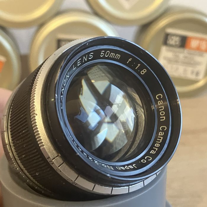 Canon 50mm f/1.8 obiektyw dalmierz LTM M39 Leica vintage