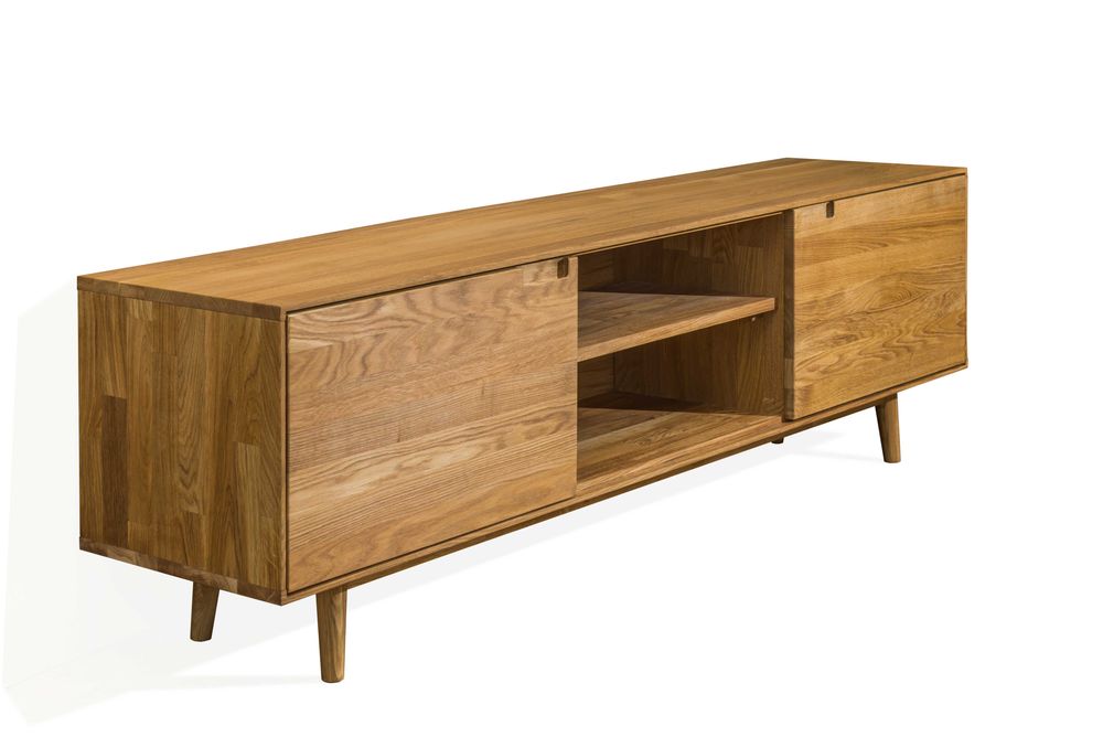 Lita dębowa szafka RTV Victoris 180 cm x 53,5 cm x 39 cm dąb olejowany