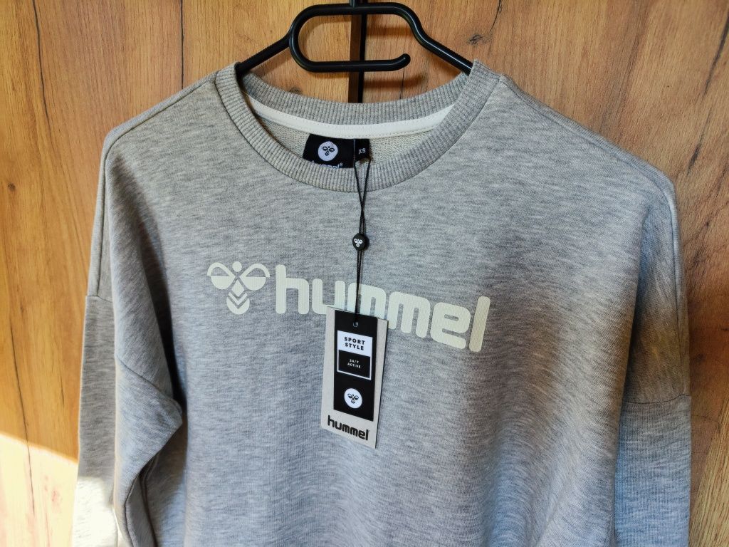 Bluza oversize bawełniana pętelkowa Hummel, rozmiar XS, nowa z metką,