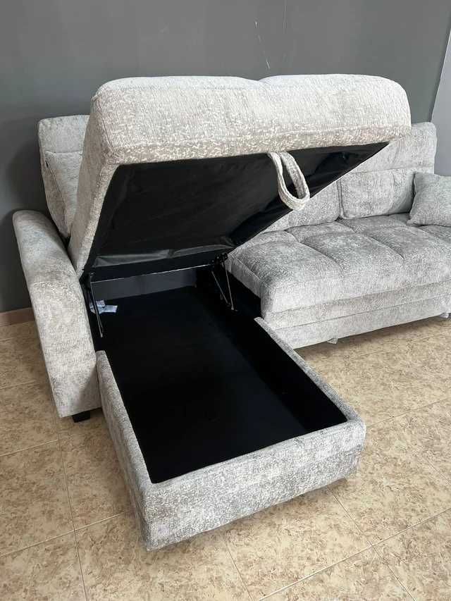novo sofá-cama cinzento