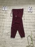 NIKE NSW (S/M) бордовые женские спортивные штаны красные на манжете