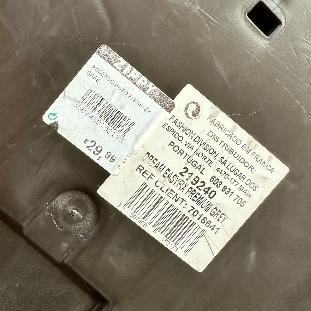 Assento elevatório auto Zippy Safe com Isofix