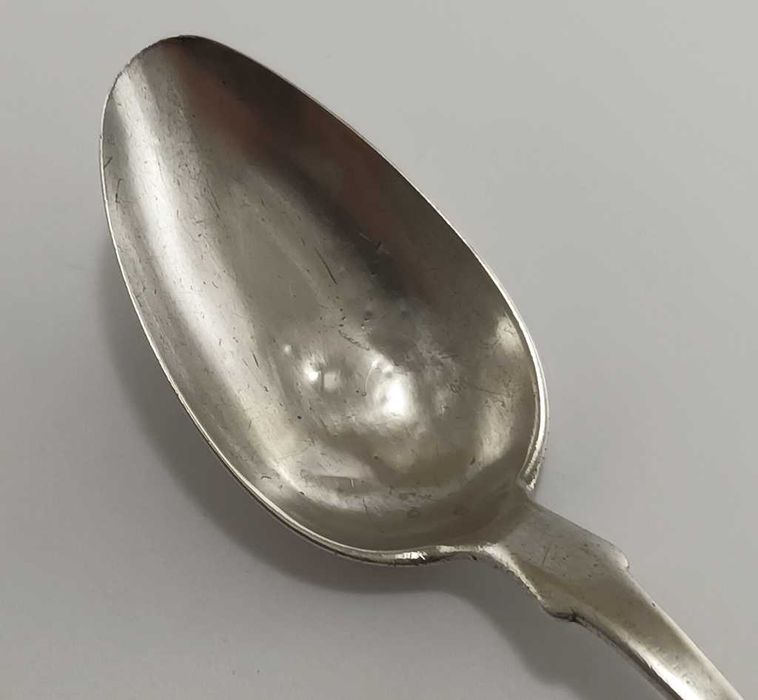 Srebrna łyżka, sygnowana z 1855 roku - Rosja próba 84