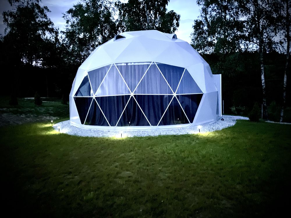 Glamping, 7m, namiot sferyczny, kopułowy