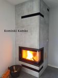 Kominki Kamko - wkład narożny Kratki Simple stalowy 6kW + zabudowa.