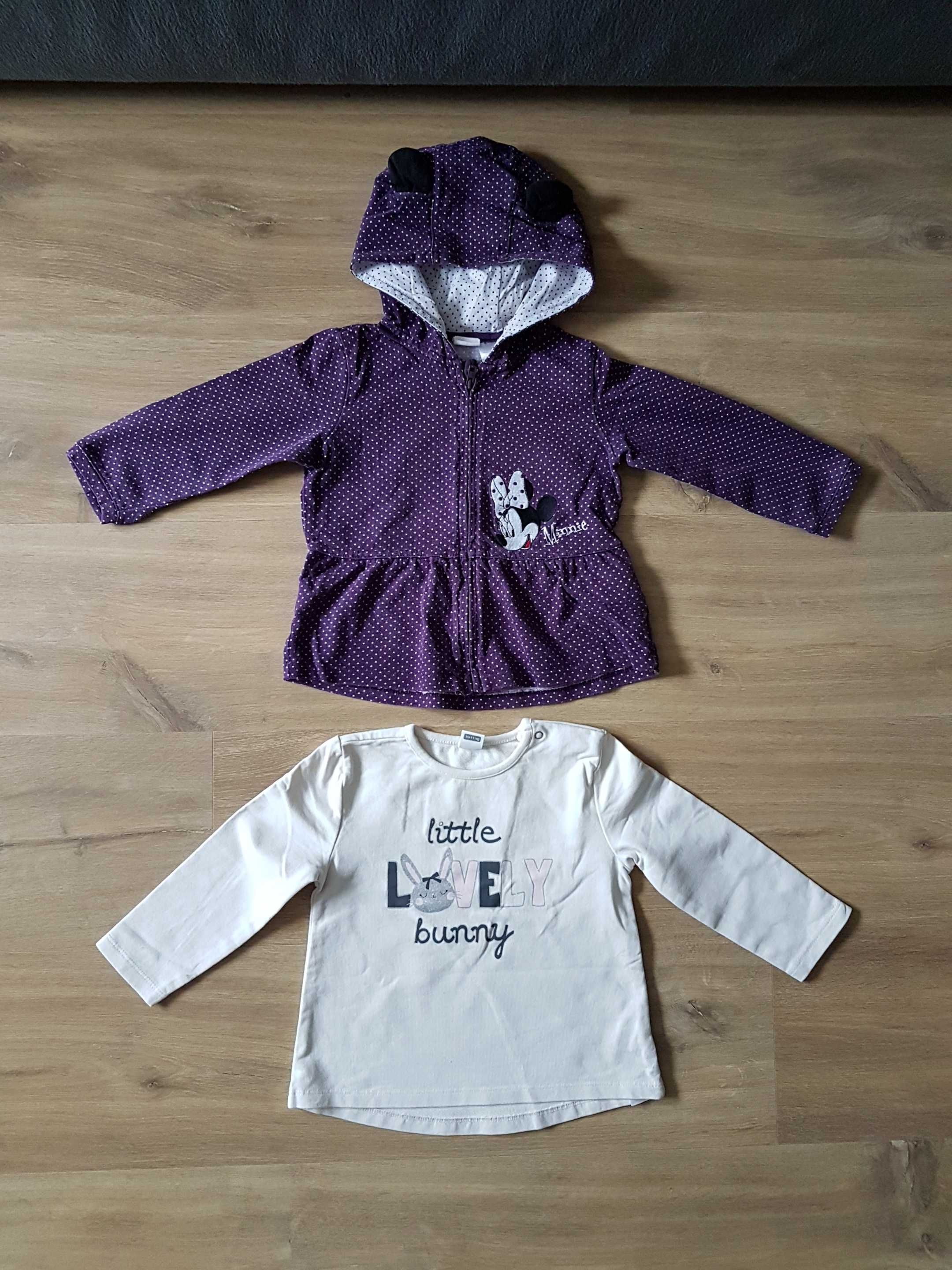 Zestaw ubranek niemowlęcych roz. 80/86 Bluza 100% wełna Minnie Mouse