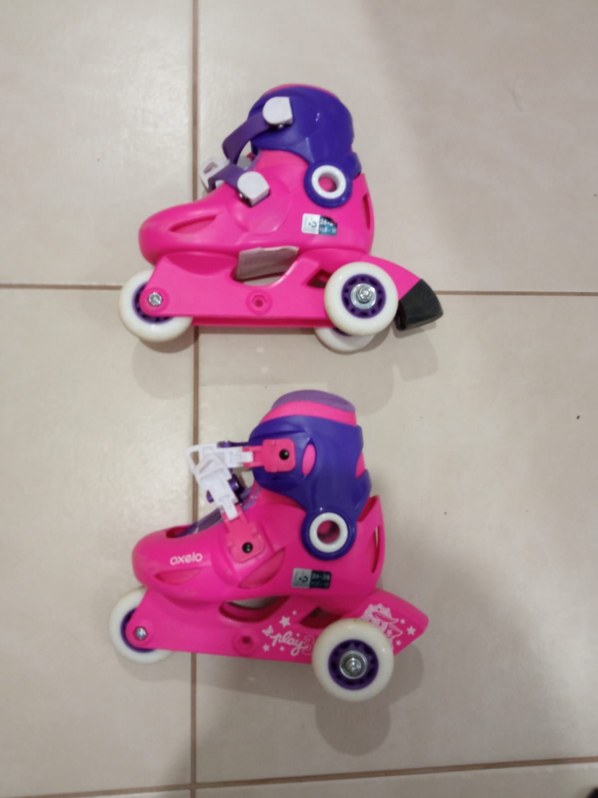 Patins em linha de menina