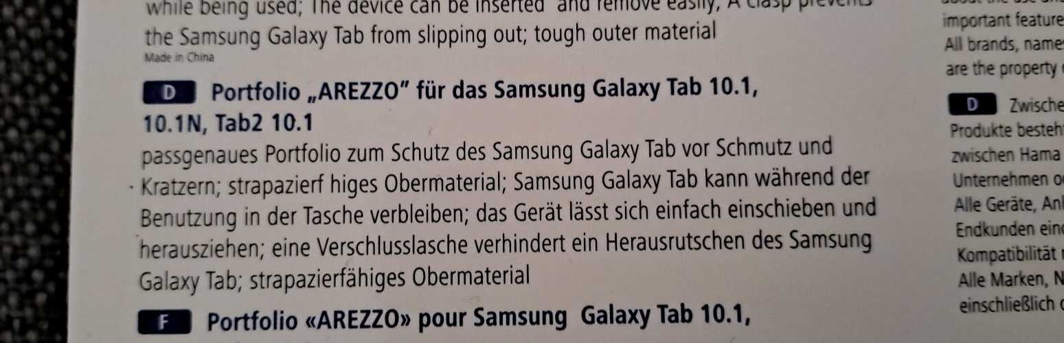 Новый чехол HAMA AREZZO для планшета Samsung Galaxy Tab 10.1Tab2 10.1