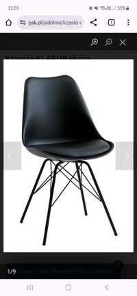 Krzesło, krzesła czarne dostępne  2szt jysk