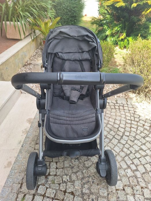CHICCO Trio Best: carrinho; ovo com  suporte para  automóvel  e alcofa