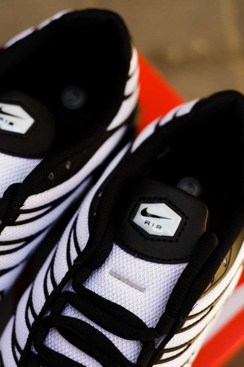Чоловічі кросівки  Nike TN білий з чорним 5531-3 ХІТОВА ПАРА