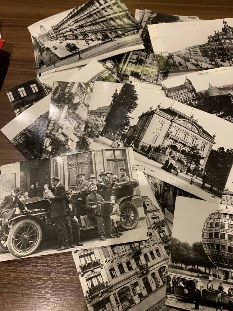 Stare zdjęcia, pocztówki niemieckie miasto głównie Dresden.
