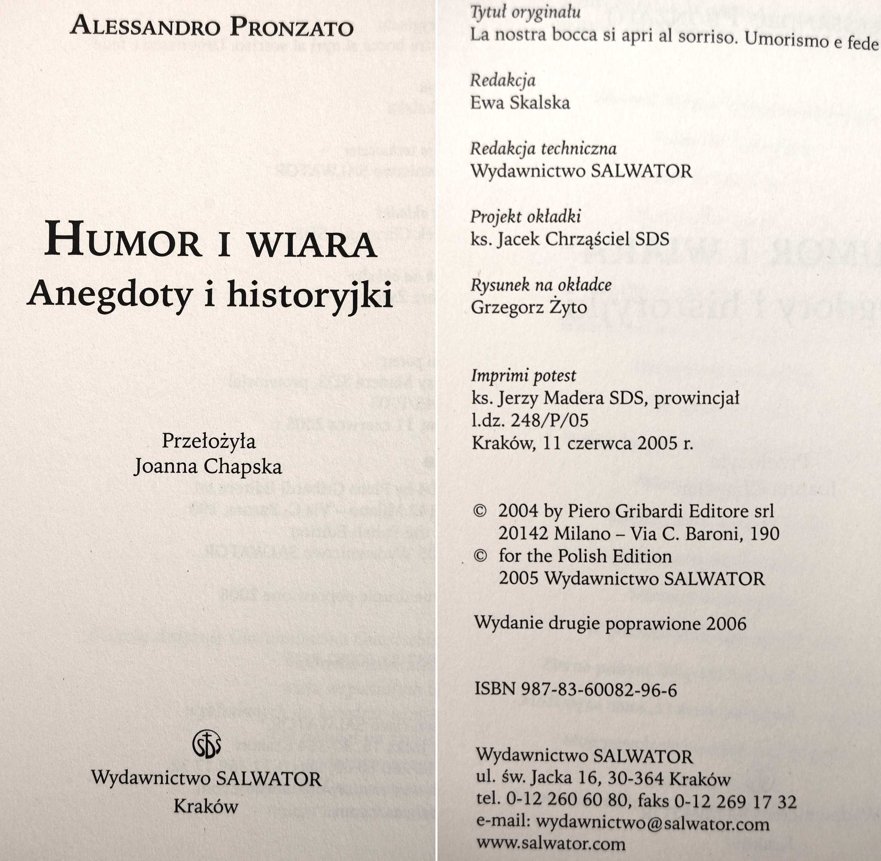Humor i wiara. Anegdoty i historyjki. Alessandro Pronzato nowa książka