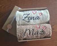 Zestaw ręczników haft prezent na ŚLUB rocznicę ślubu
