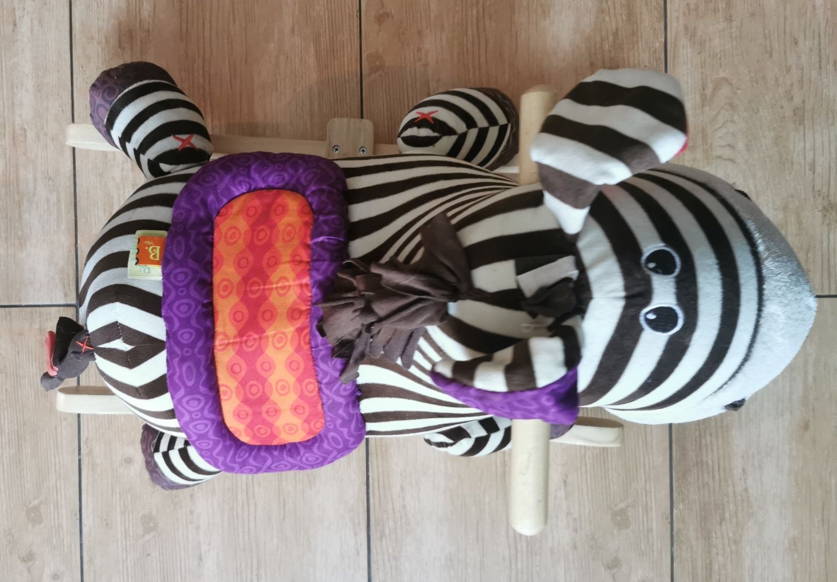 Pluszowa zebra na biegunach B.Toys świetny stan